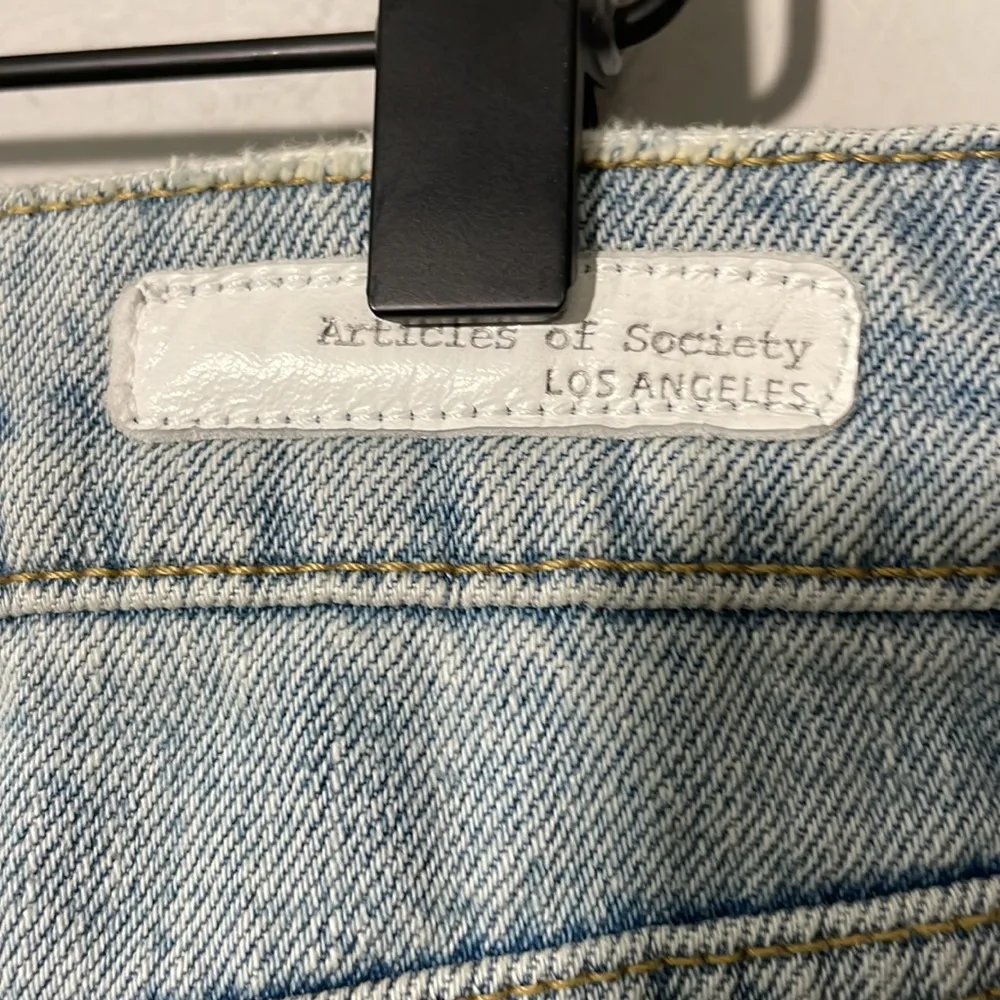 Articles of Society Demin Mini Skirt size 28 frayed hem - Image 4