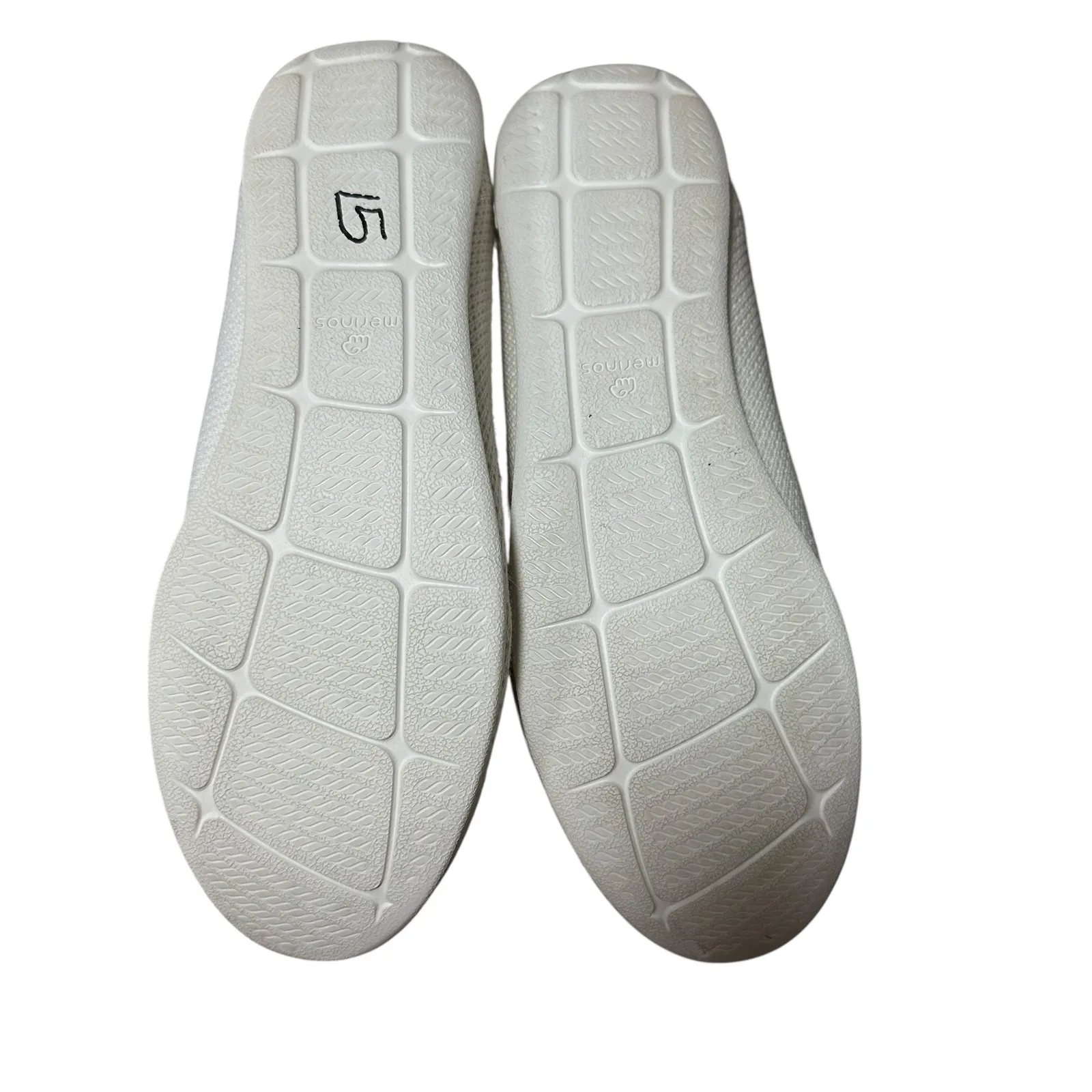 Merinos Women's White Knit Ballet Flats Size US 9 Comfort Minimalist‎ Classic - Image 9