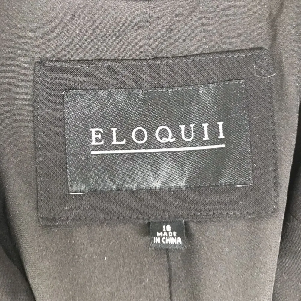 ELOQUII Classic Black Double Button‎ Blazer Tailored Jacket Plus Size 18 New - Image 4