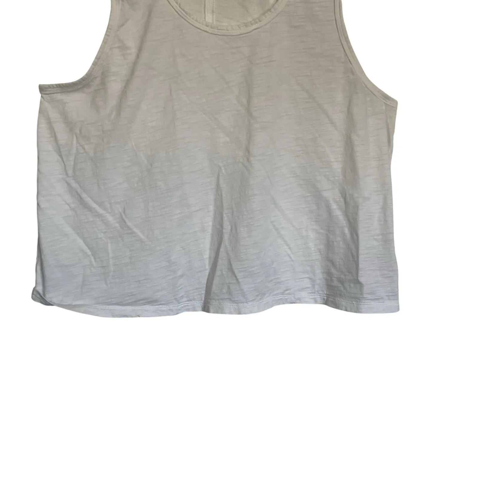 Athleta White Cotton Tank Top Womens‎ Size XL Lightweight Basic Casual - Image 5