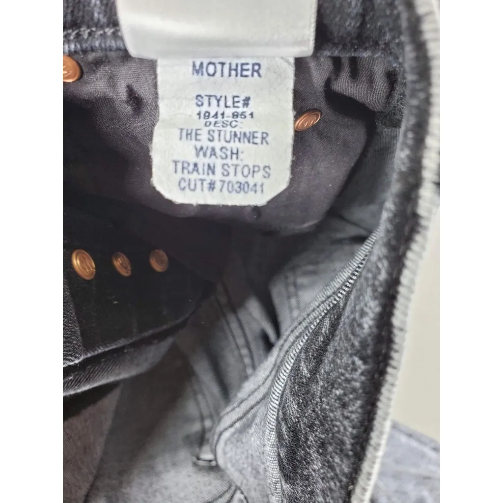 Mother Stunner Jeans Womens 25 Train Stops Faded Black Button Fly Stretch Skinny - Image 7