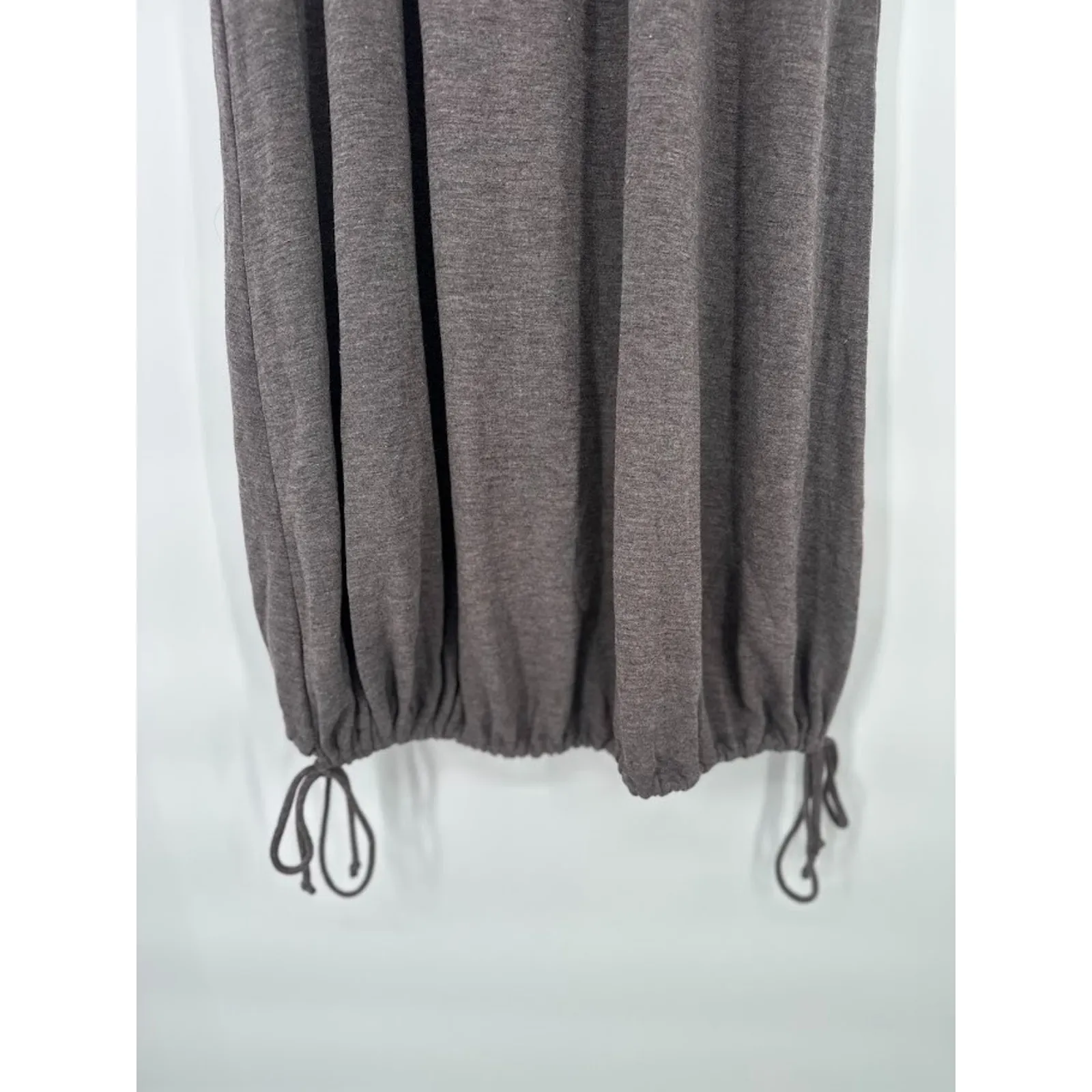 Three Bird Nest Maxi Drawstring Parachute Skirt S Drawstring Y2K Boho Skater Brown - Image 3