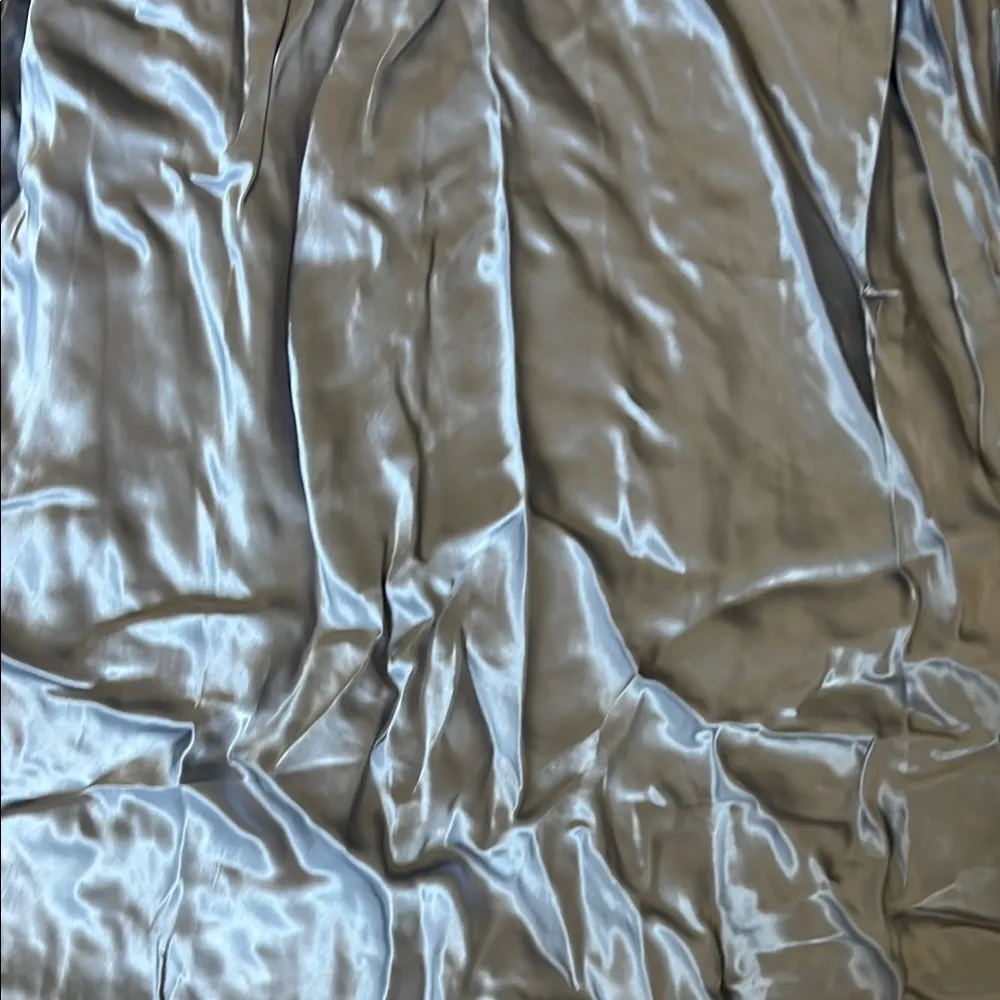 Silver Gray Ruched Trumpet Maxi Skirt Size undefined - Image 3