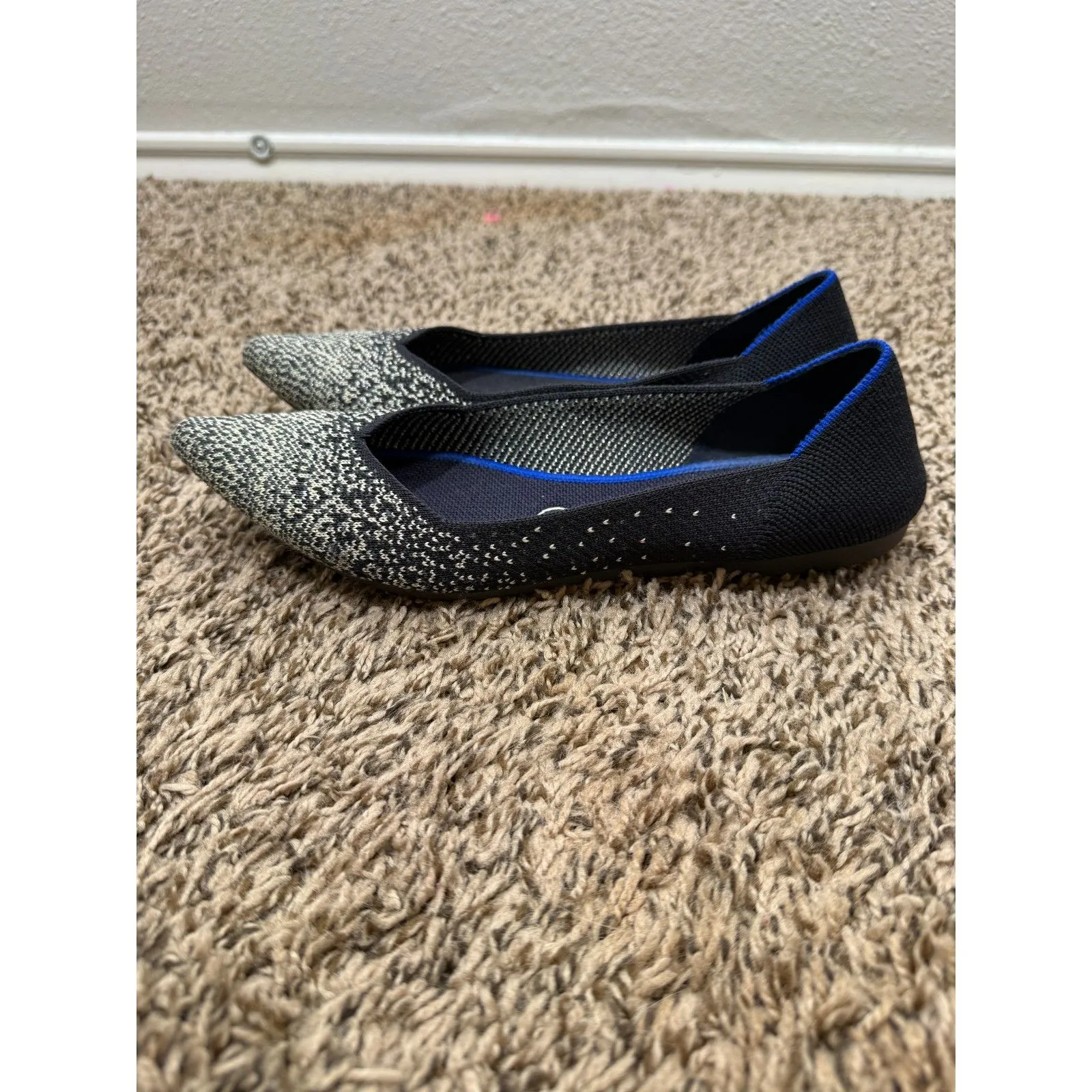 Rothy's The Point Slate Metallic Sparkle Ballet Shoes 8 Holiday Career Business - Image 3