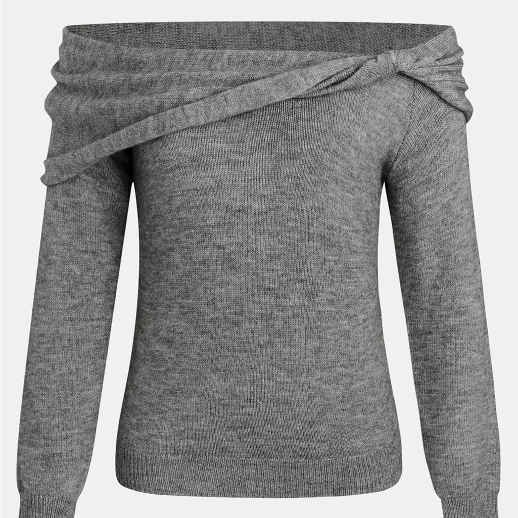 Cupshe Playful Poise  Gray Sweater - Image 3