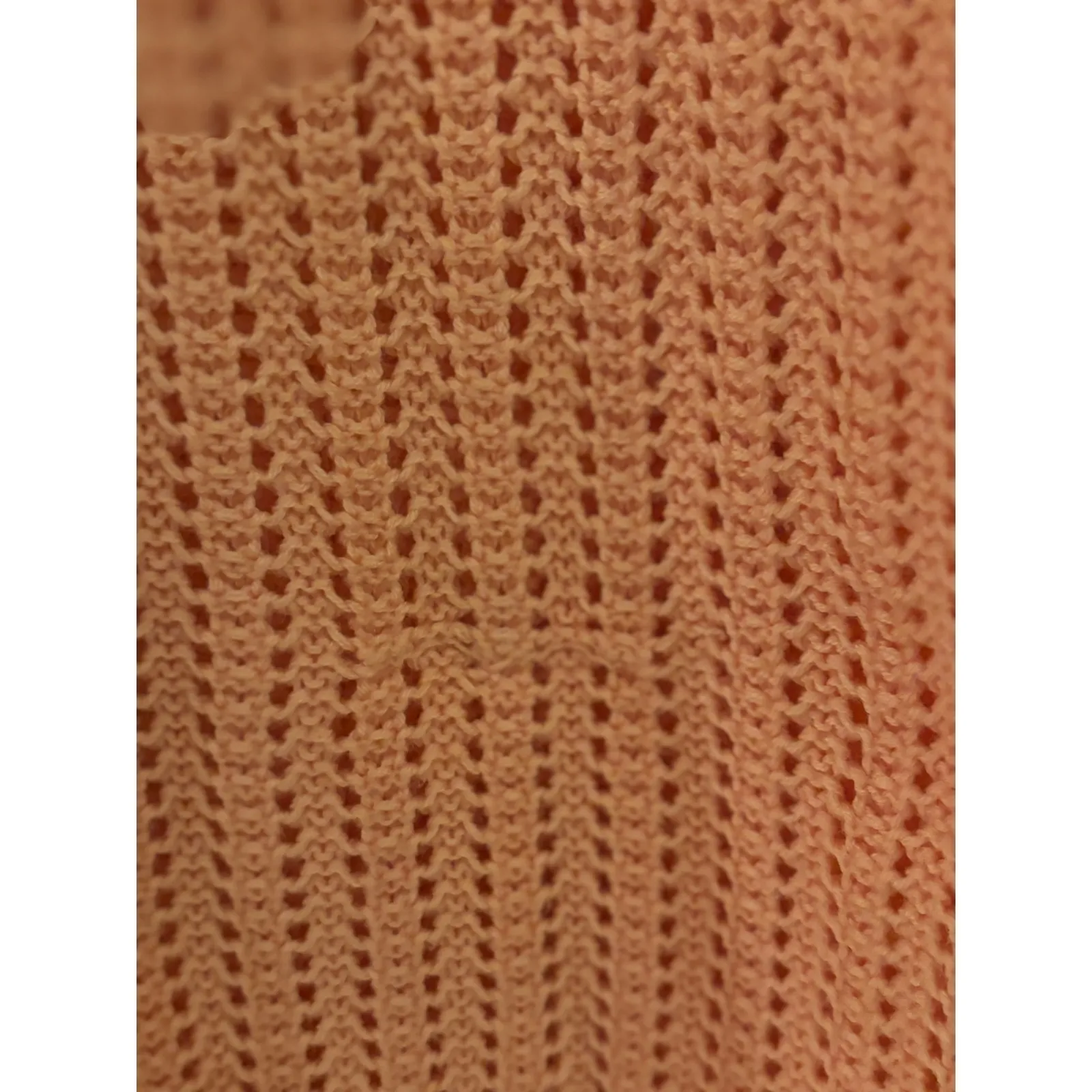 Talbots Petites Pink Crochet Knit Sweater Women's Size SP Lightweight - Image 7