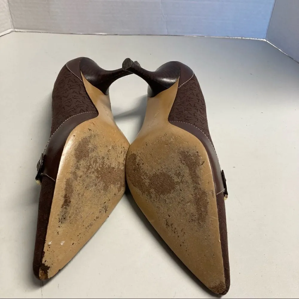 AK ANNE KLEIN, Mallistonm, Brown Heels, Size 9.5 M,TSO 0107, pointed toes,‎ - Image 7