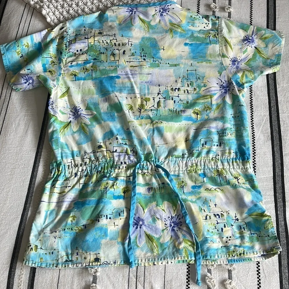 Dickies • floral hibiscus beach tropical vacation scrub top - Image 8