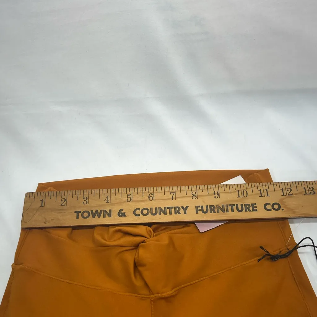 HAPPILY GREY FLARE LEG LEGGINGS WITH‎ KNOT WAIST S MUSTARD NEW Orange - Image 8