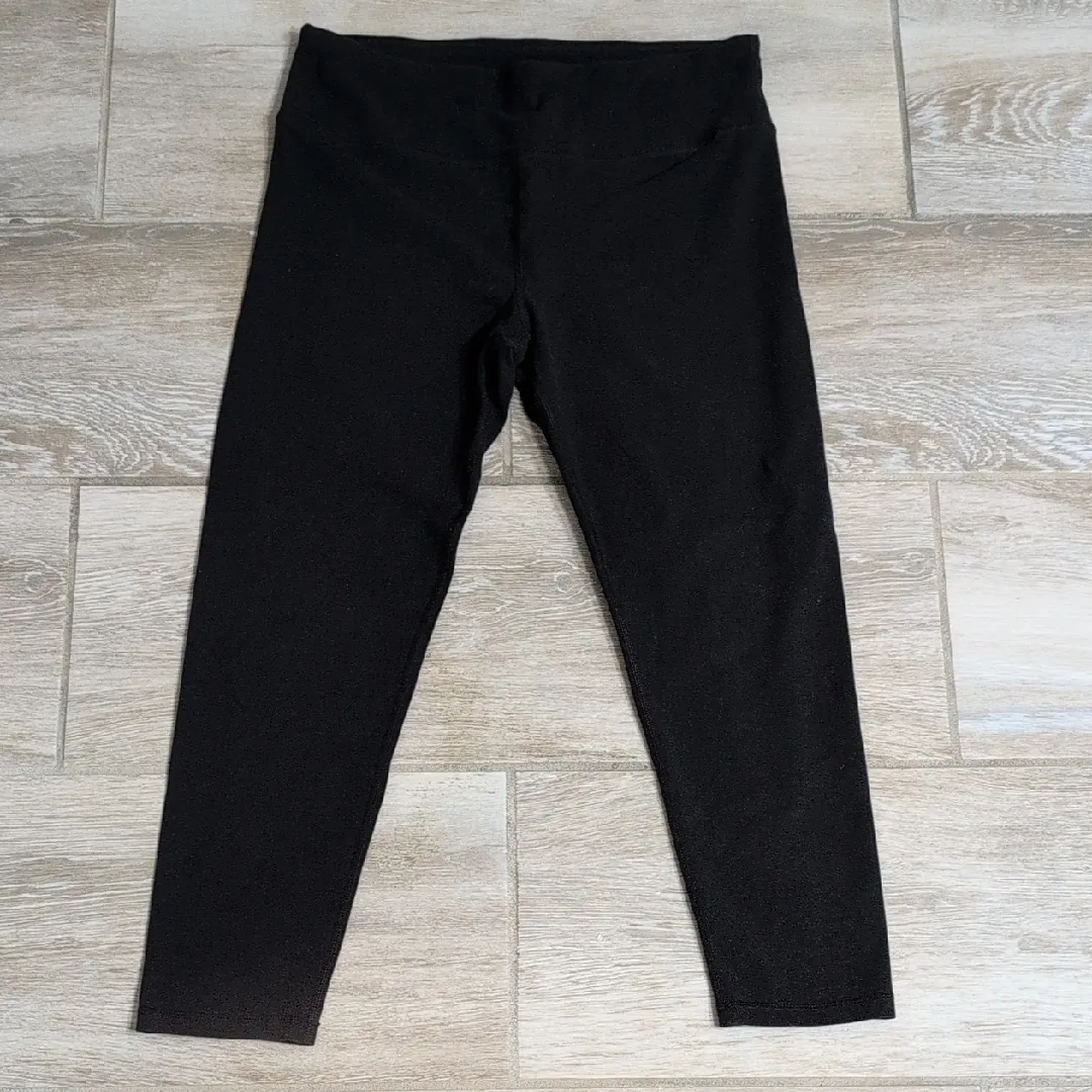 DKNY Sport Black Yoga Pants | DKNY Cotton Leggings | DKNY Sport Black Leggings - Image 2