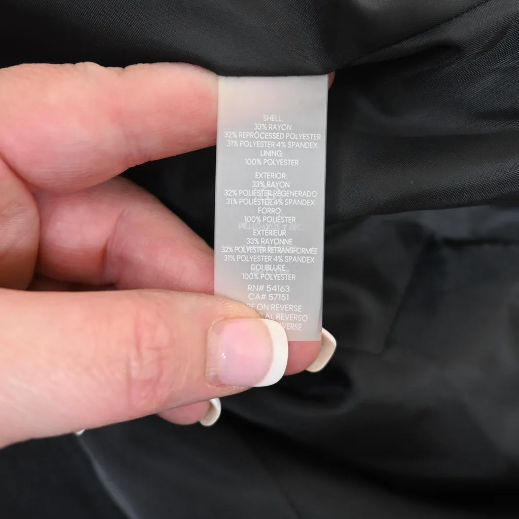 Calvin Klein Women's 10 Dark Gray One Button Front Lined Blazer - Image 9