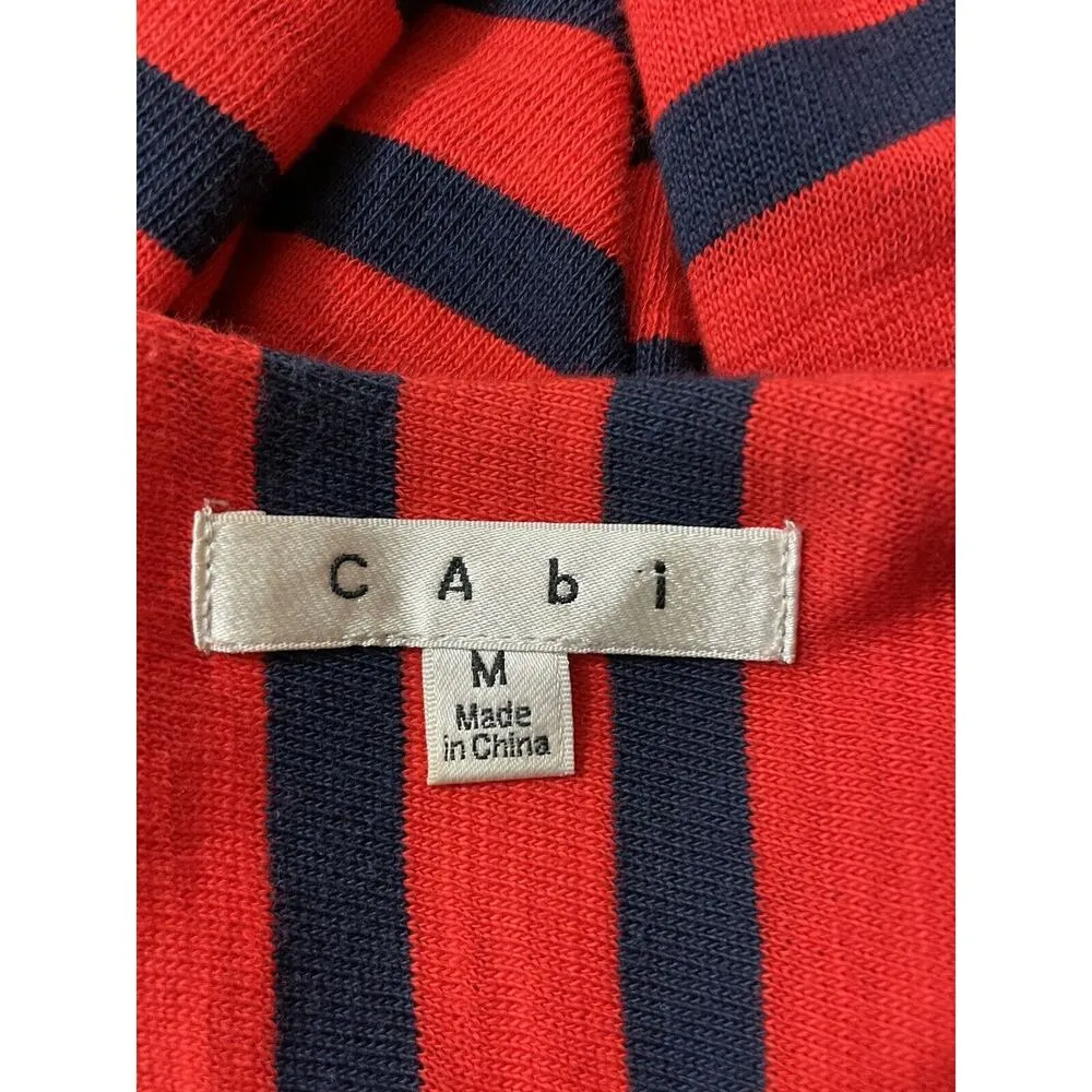 CAbi Yacht Club Jacket Blazer Red/Navy Striped Nautical Style 224 Women's Medium - Image 7