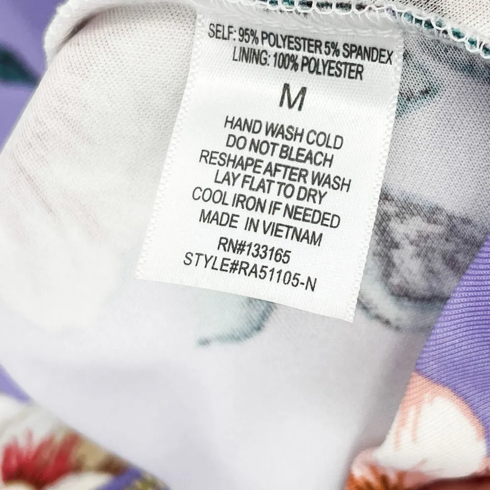 Francesca's Scuba Floral Print Skater A-Line Sleeveless Mini Dress Medium - Image 7