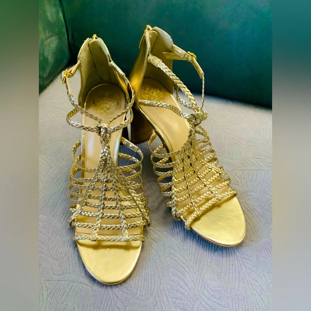 Dressy gold leather sandals NEW🌟🌟🌟🌟 - Image 7