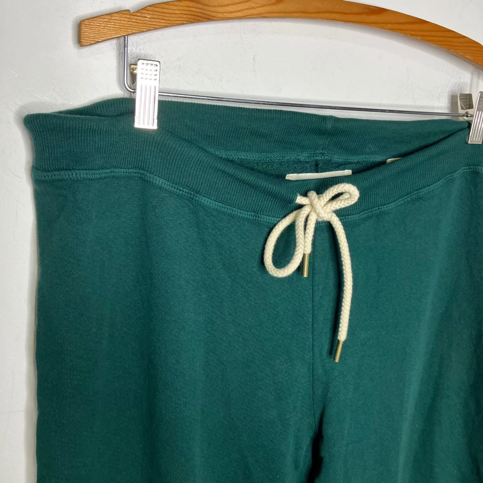 The GREAT. Emerald green the cropped sweatpants womens size 2 medium 100% cotton - Image 5