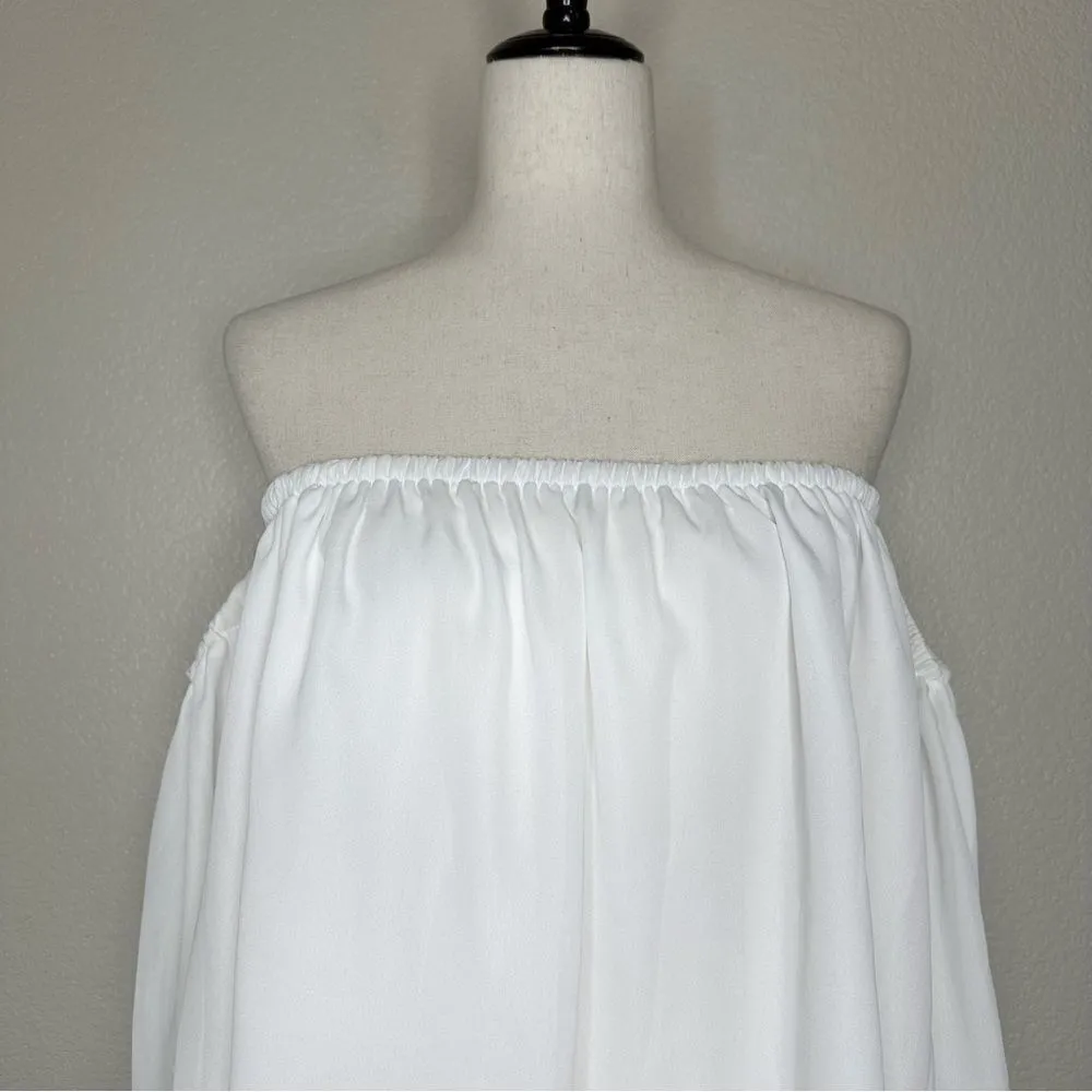 San Joy White Off Shoulder Top - Image 3