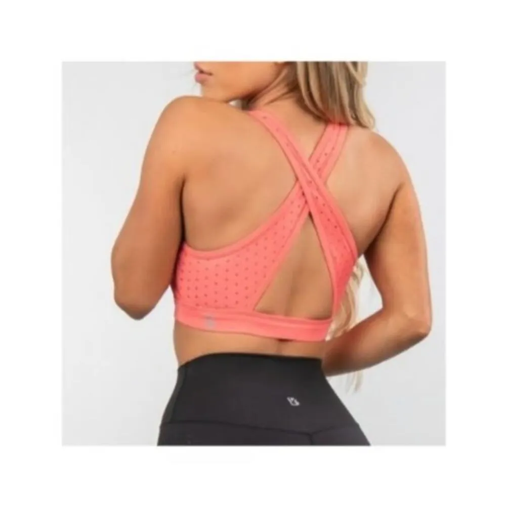 Buffbunny | Small | Mauve Allure Laser Perforated Activewear Gym Yoga Sports Bra - Image 4