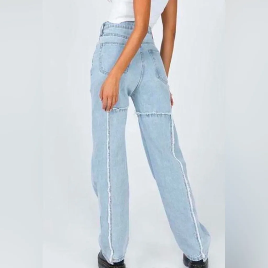 PRINCESS POLLY Serenity Light Blue High-Waisted Jeans size 2 - Image 2