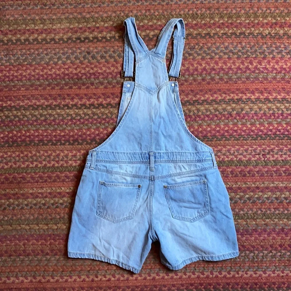 RETRO Y2K LEI BASIC DENIM OVERALL SHORTS - Image 4