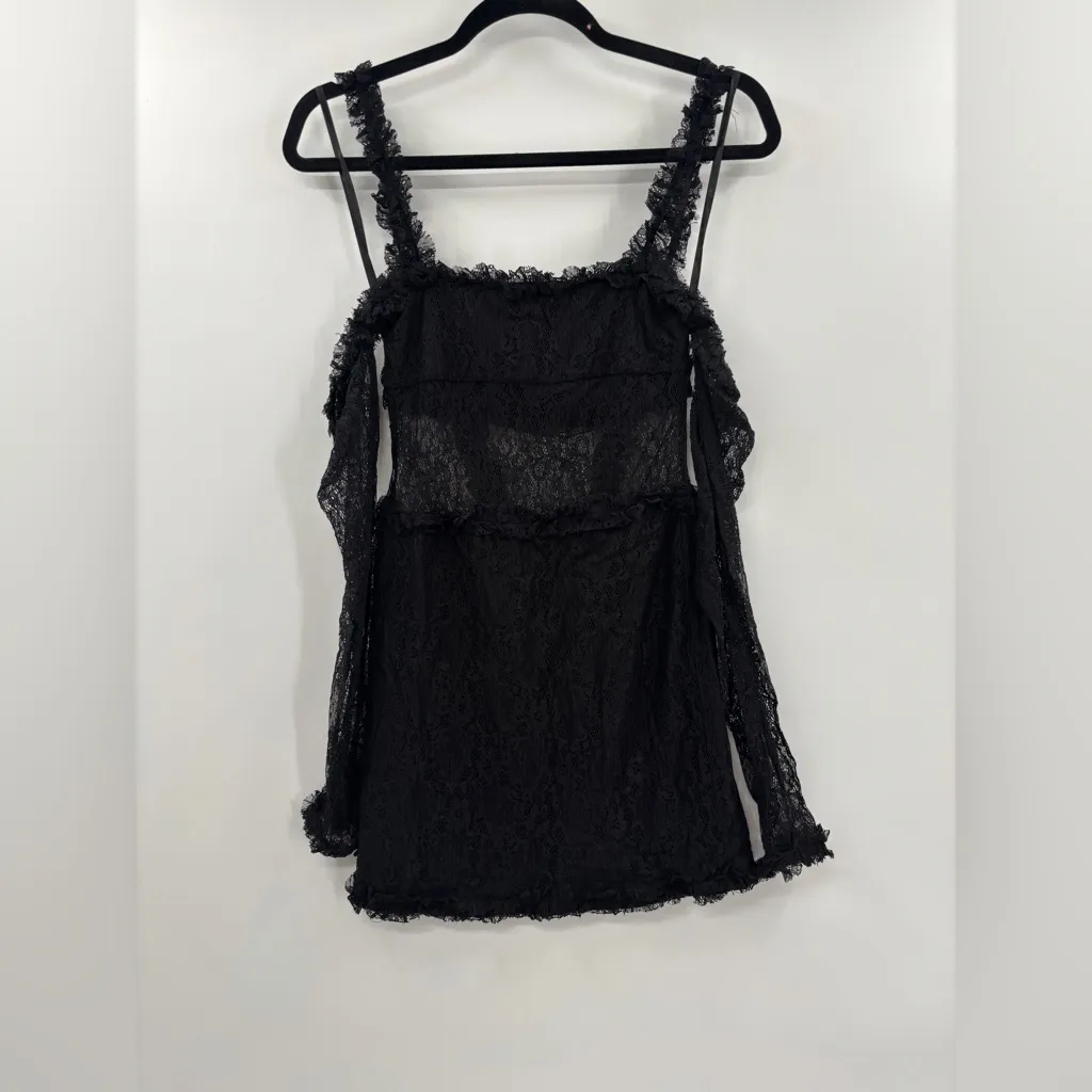 More to Come Ezra Lace Cut Out Dress in Black Size XS - Image 7