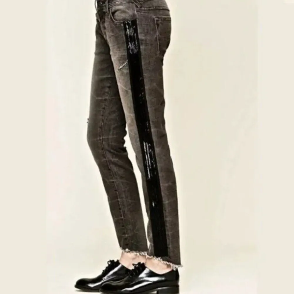 Free People Summer Solstice Beaded Sequin Embellished Skinny Tuxedo - 29 - Image 3