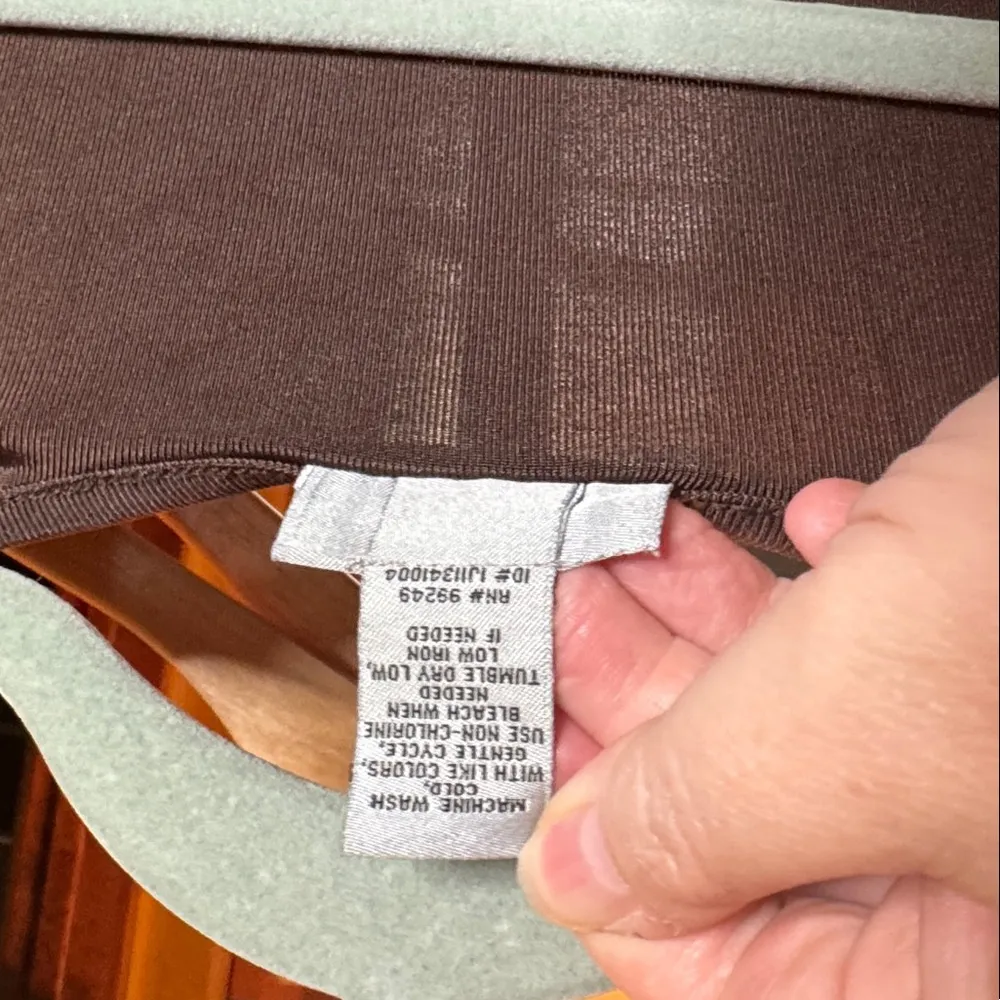 Catherines Slinky Stretch Chocolate Brown Cardigan Long Sleeves Size 3X 22/24 - Image 3