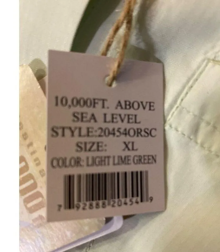 10,000 ft Above Sea Level Blouse Womens XL NEW Light Lime Green - Image 7