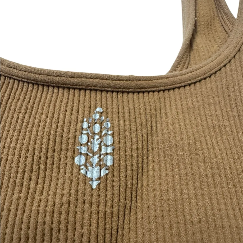Free People  Tan Ribbed Tank Top - Image 3