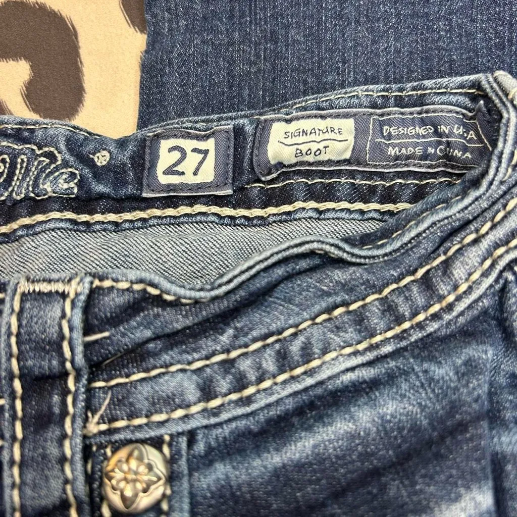 Miss Me “Y2K” Bootcut Jeans – Rhinestone Studded, Size 27 ✨👖 - Image 5