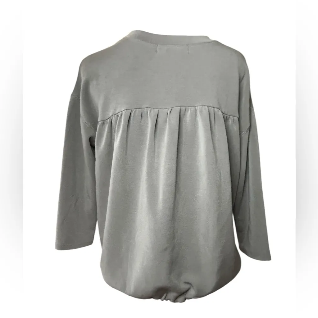 Rachel Zoe Gray Front Tie Shirt - Image 2