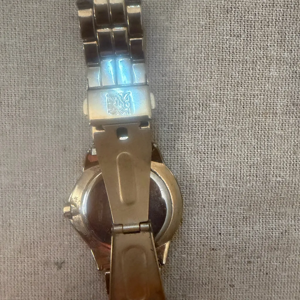 Anne Klein Gold and Black Rhinestones detail Bracelet Watch - Image 4