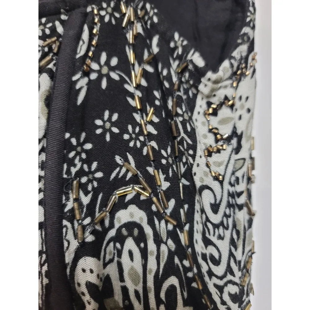 Anthropologie Beaded Floral Midi Dress - Image 7