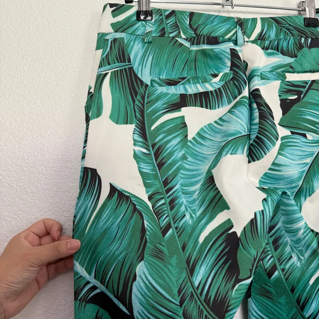 NWT Ovi Green Leaf Tropical Vest Pantsuit Set Small - Image 7