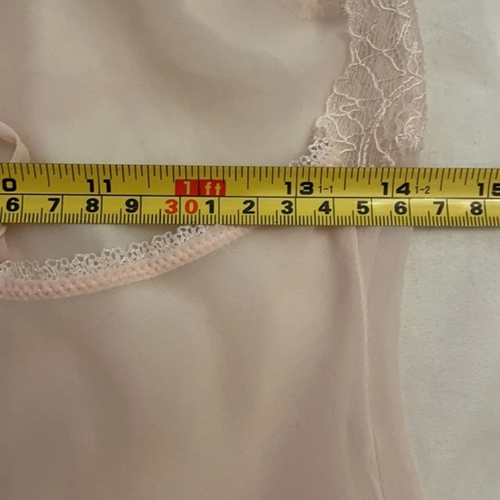 Victoria's Secret Pale Pink Négligée Lace Trim Womens Size Small Sheer - Image 6