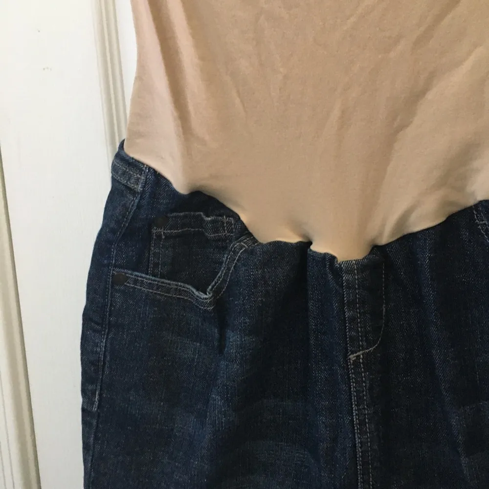 FINAL MARKDOWN INDIGO blue denim maternity skirt small - Image 2