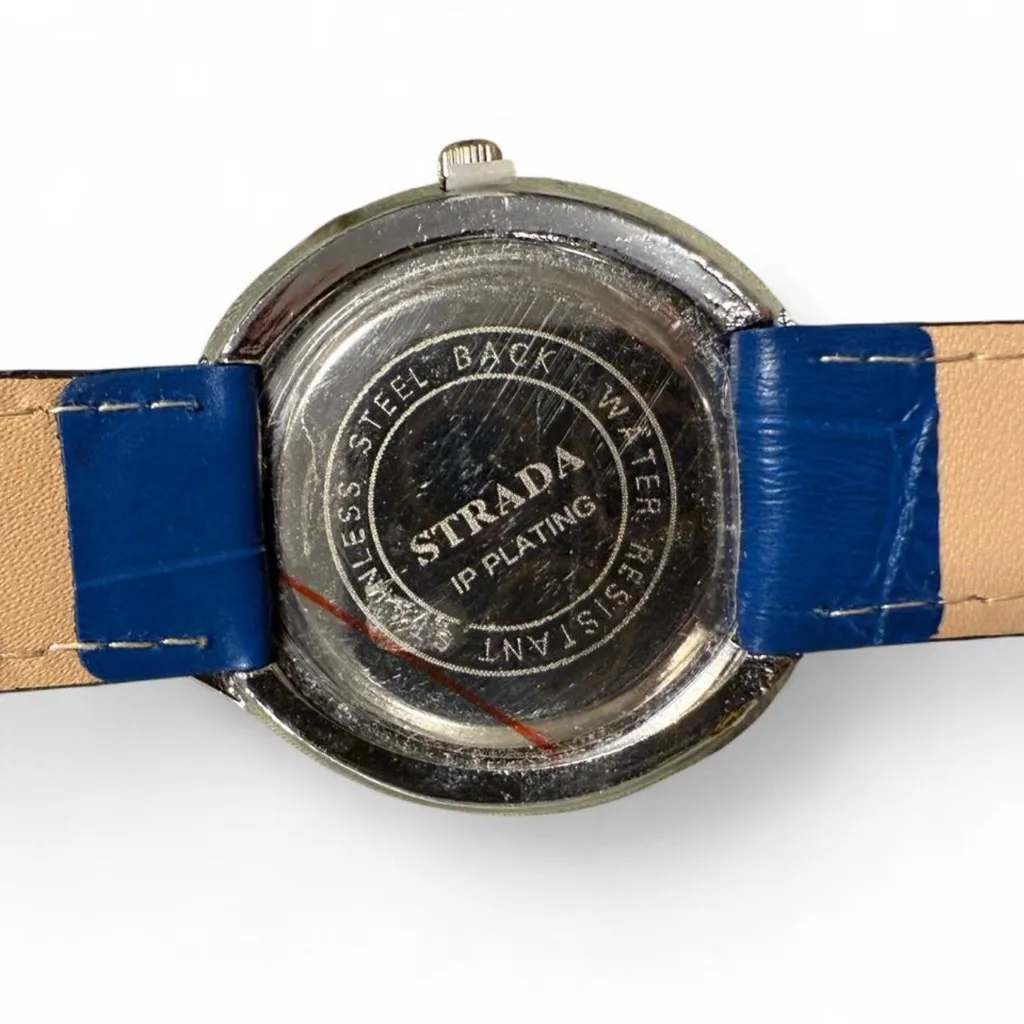 Strada Blue and Silver Women's Watch - Image 6