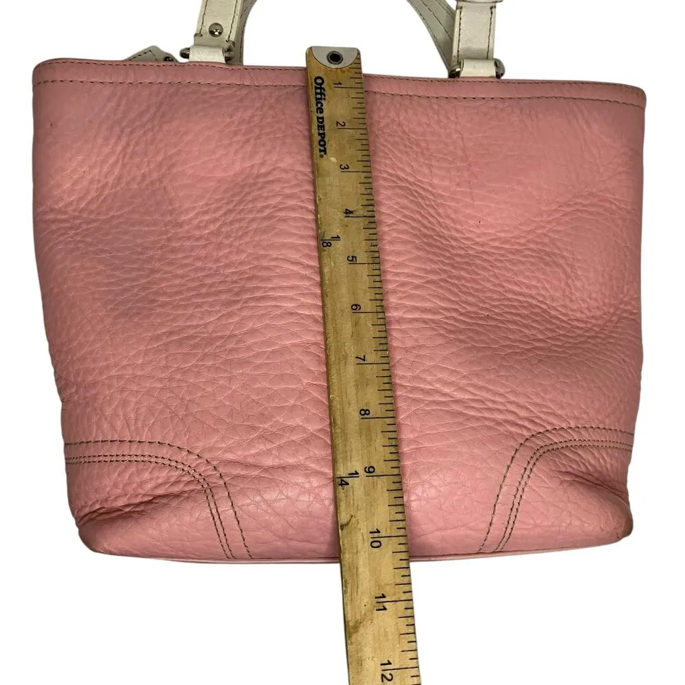 Coach Hamilton Pink Pebbled Leather Tote Shoulder Bag - Image 12