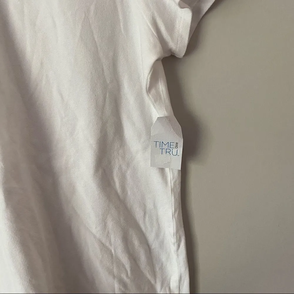 Time & Tru XXL white collared shirt button NWT White - Image 4