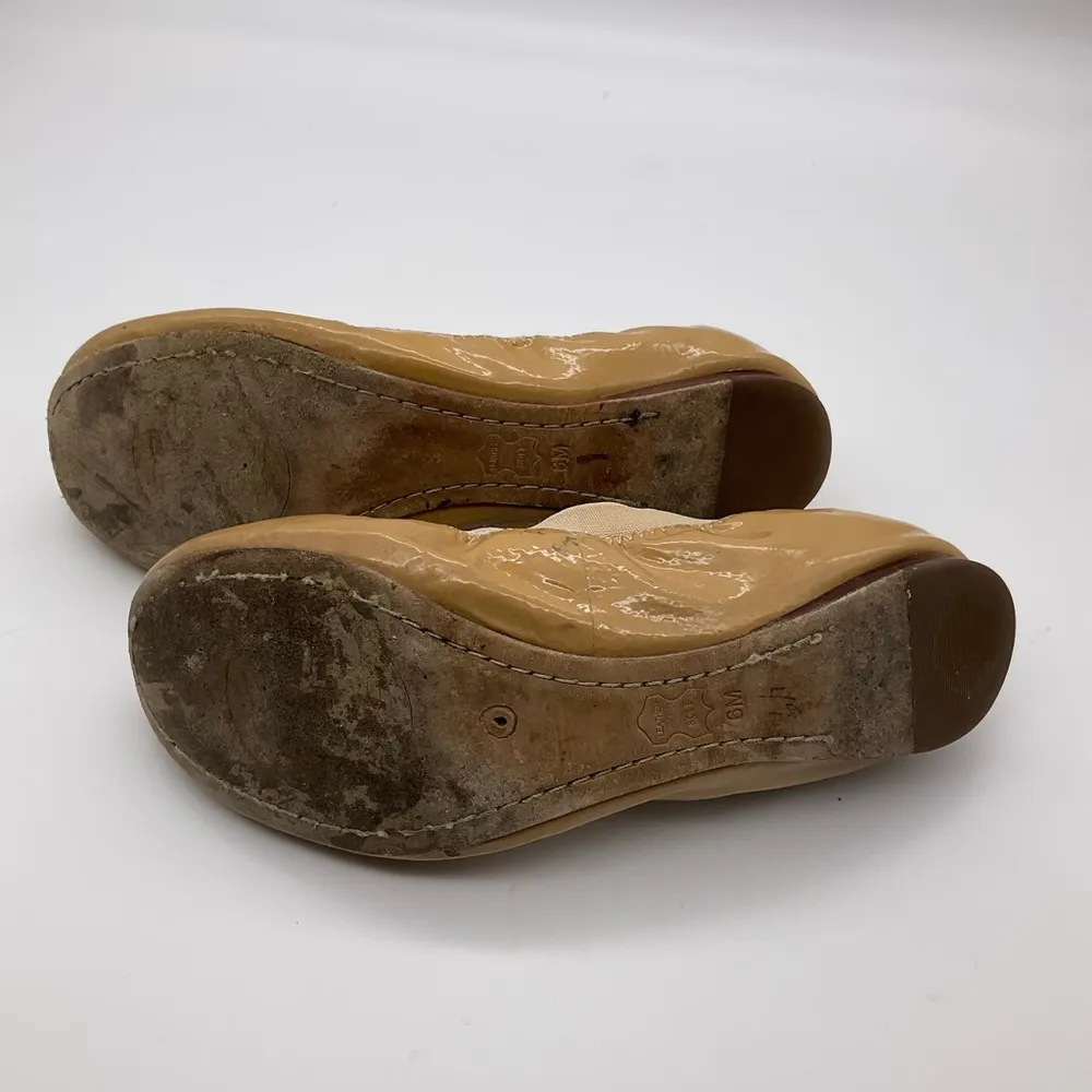 TORY BURCH CREAMY BEIGE LEATHER BALLET FLATS - Image 4