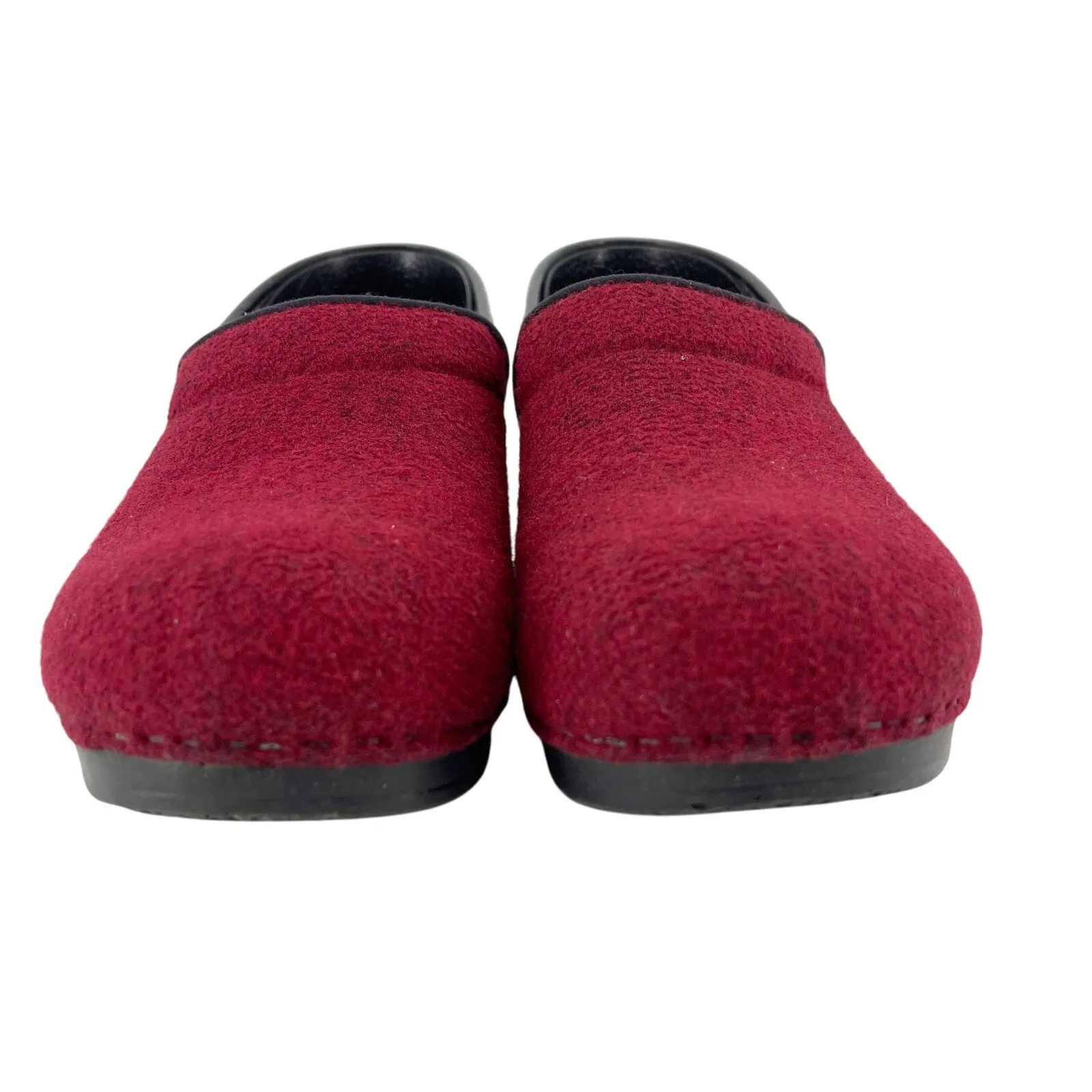 Dansko Felted Pro Clog in Deep Red Size 40 9.5 - 10 Nurse Doctor Comfort Shoes - Image 4