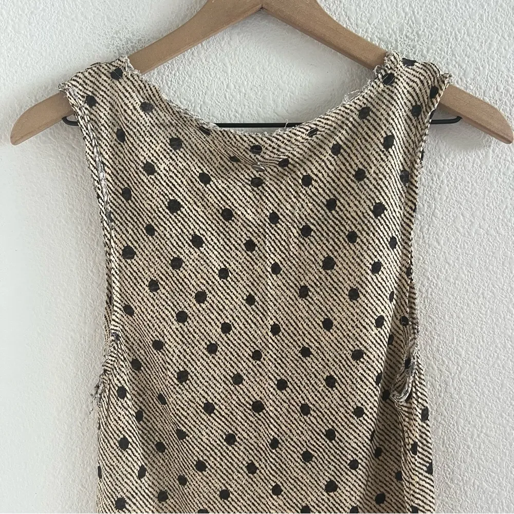 Diesel 100% Linen Black Polka Dot Tunic Dress Top Shirt XS - Image 8