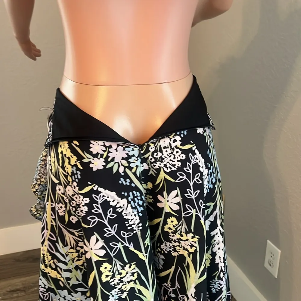 Calvin Klein Womens Spring Colorful Ruffled Wrap Midi A-Line Skirt size 10 #100 - Image 6