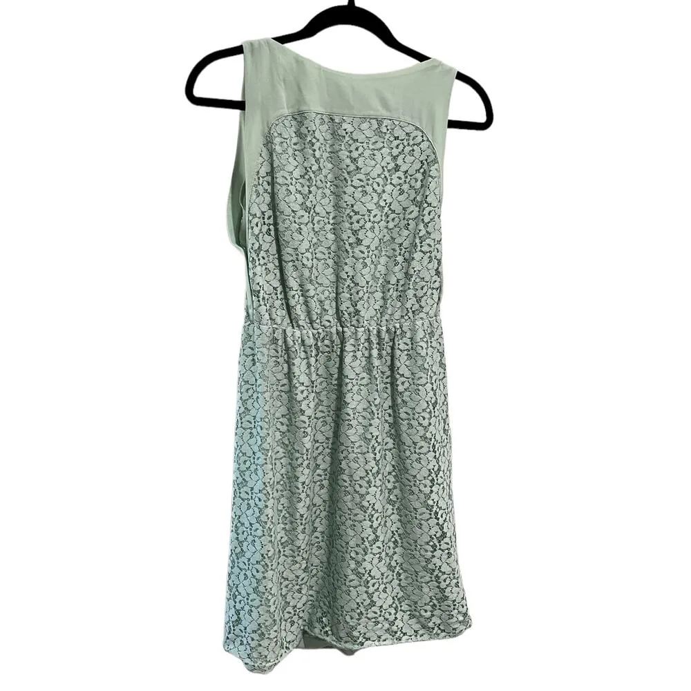 Zara Feminine Mint Green Lined Lace Mini Dress Women Size XS Cottage Coquette - Image 2