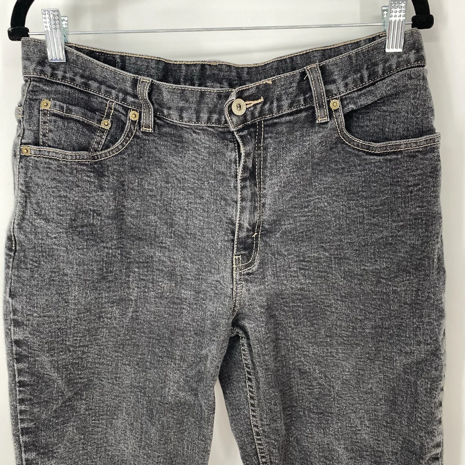 Levi's 599 Vintage Tapered Leg Dry Goods Mom Jeans Black Wash Women's Size 13 - Image 10