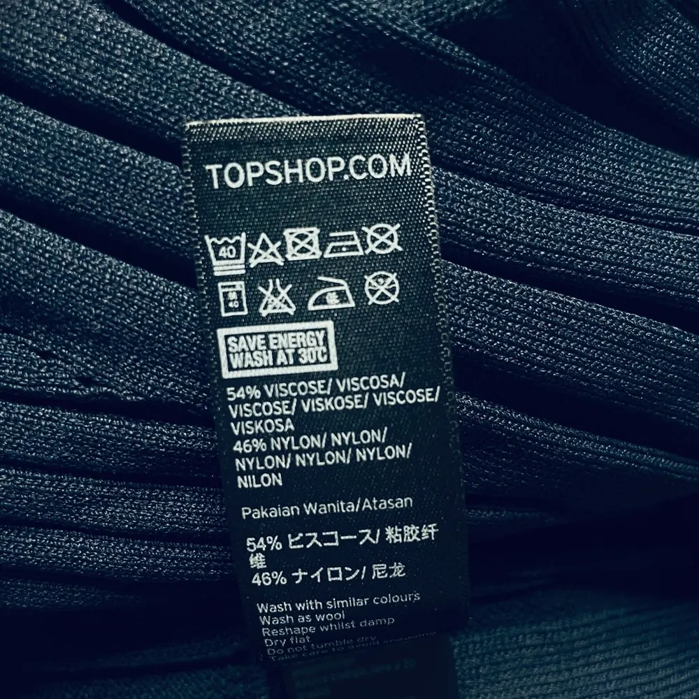 TopShop Ribbed Bodycon Turtleneck Long Sleeve Maxi Dress Navy Blue Size 4-6 - Image 9