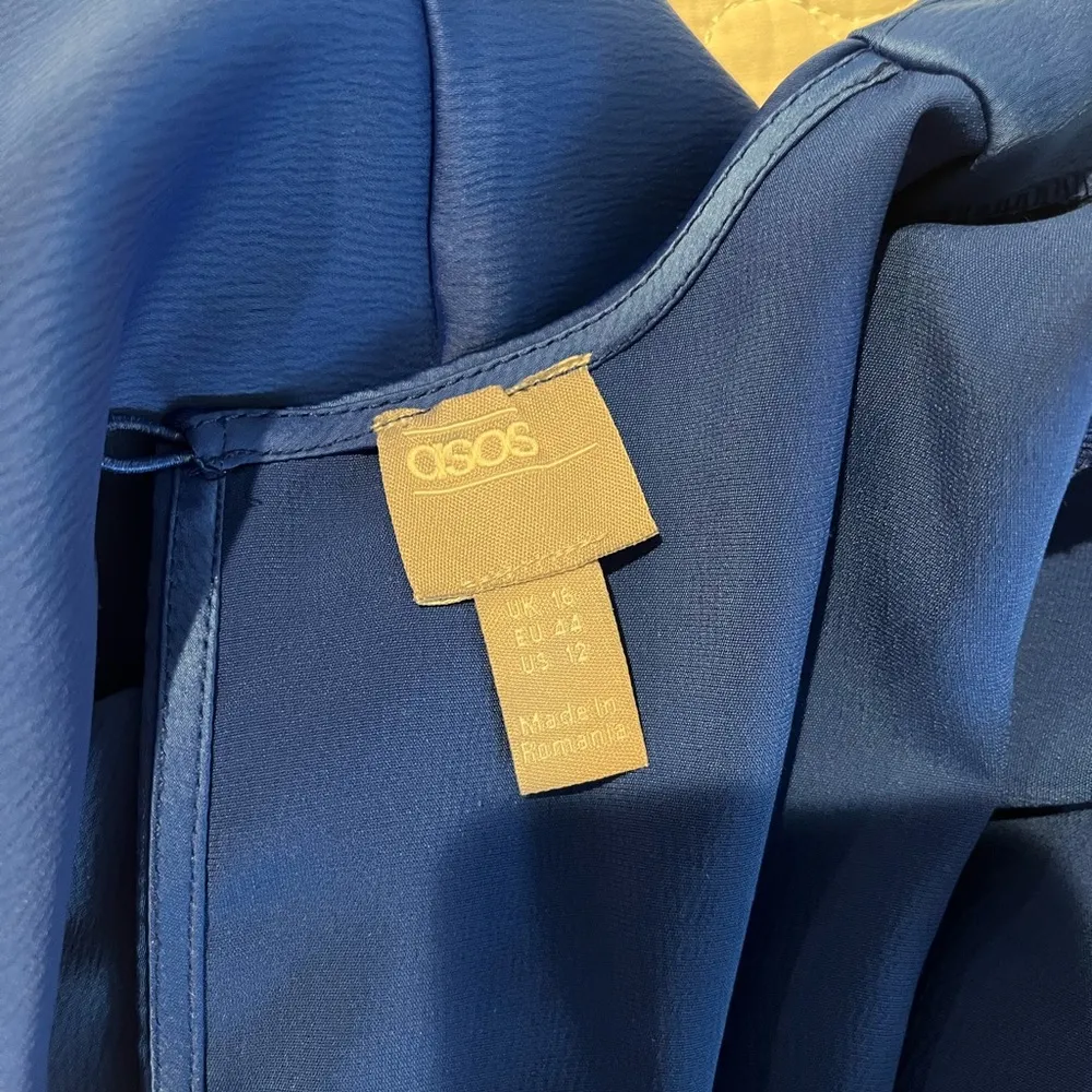 ASOS DESIGN mini dress with batwing sleeve and wrap waist in satin - Image 7