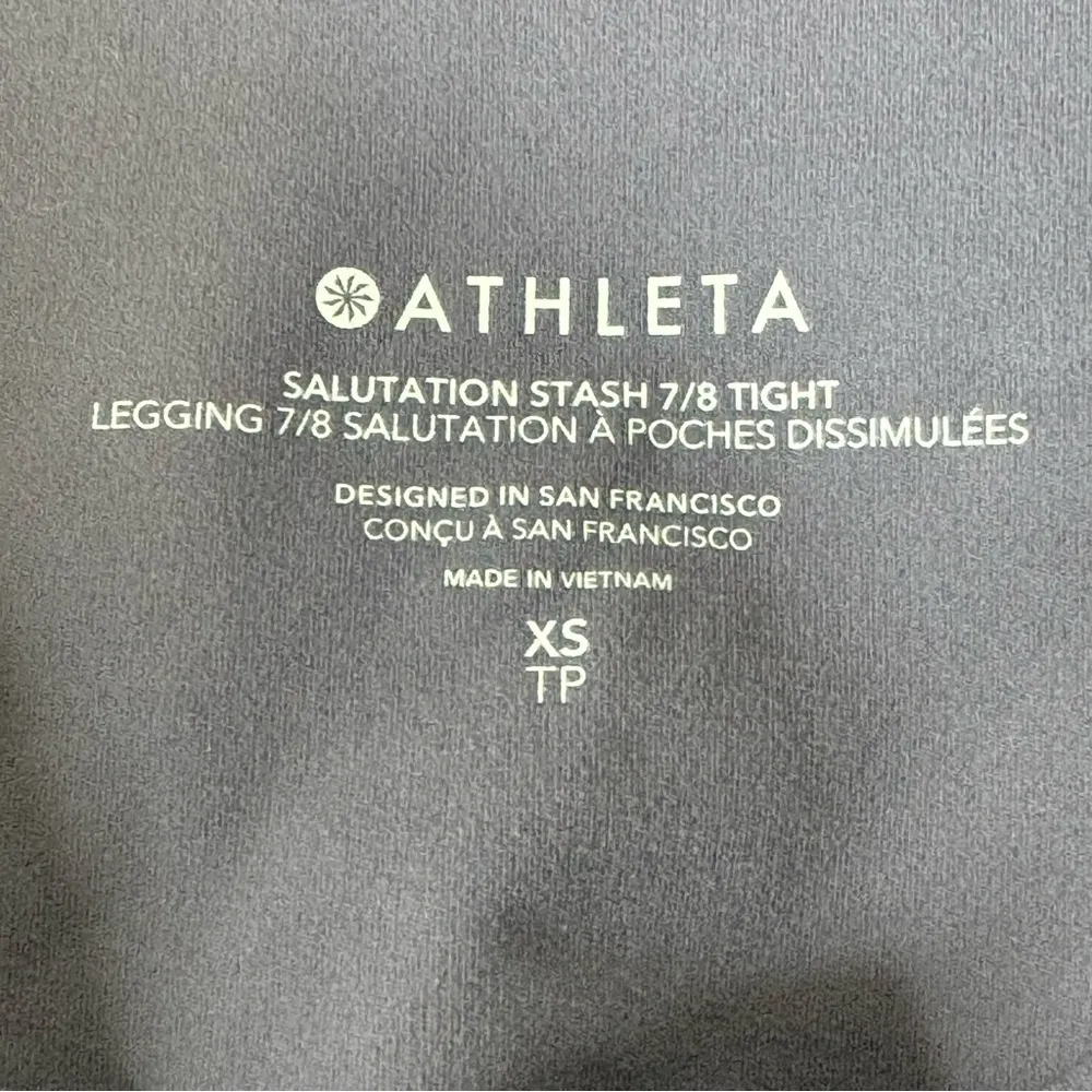 Athleta Salutation Stash 7/8 Tight Legging Purple Grey XS - Image 6