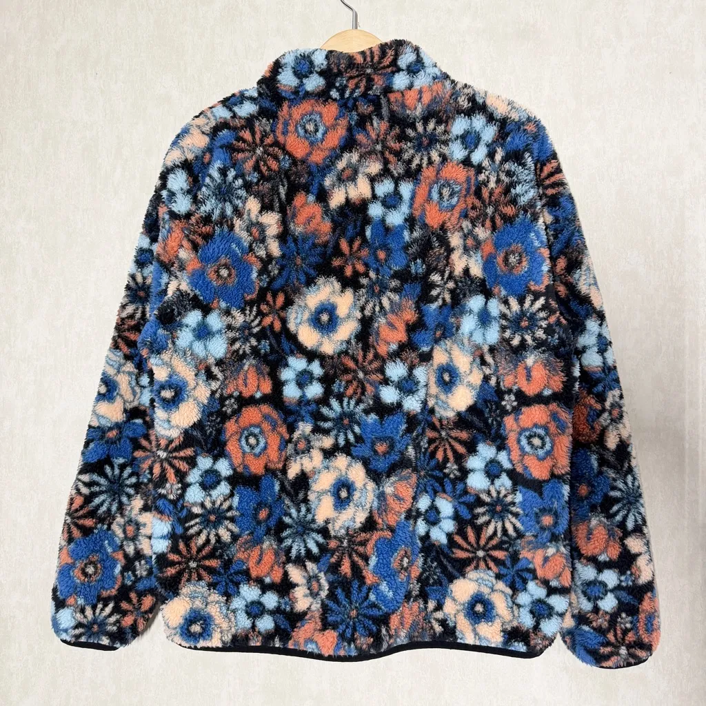 Hurley Women’s Snap Super Soft Plush Fleece Sweatshirt Pullover Top in Floral XL - Image 6