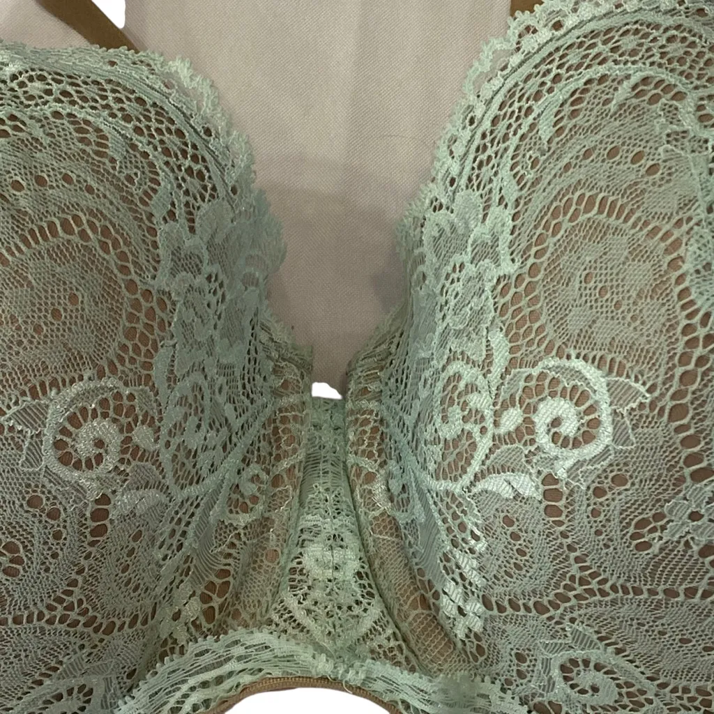 ThirdLove 24/7 memory foam Lace Balconette Bra in mint Green Size 36DD 36E - Image 2