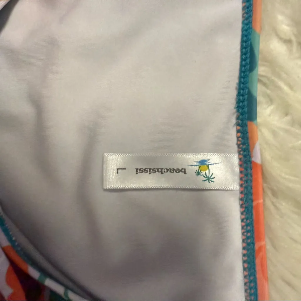 Beaublisssi Women’s Two-Piece Swimsuit Set High-Waisted Bottoms Top Size Large - Image 4